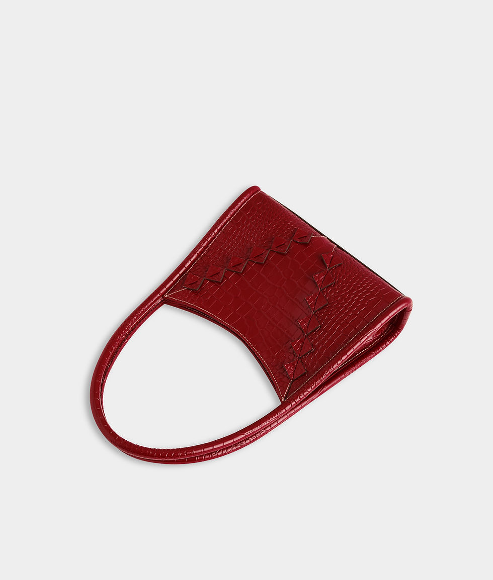 Thumbnail: JENNA DARK RED CROC EMBOSSED