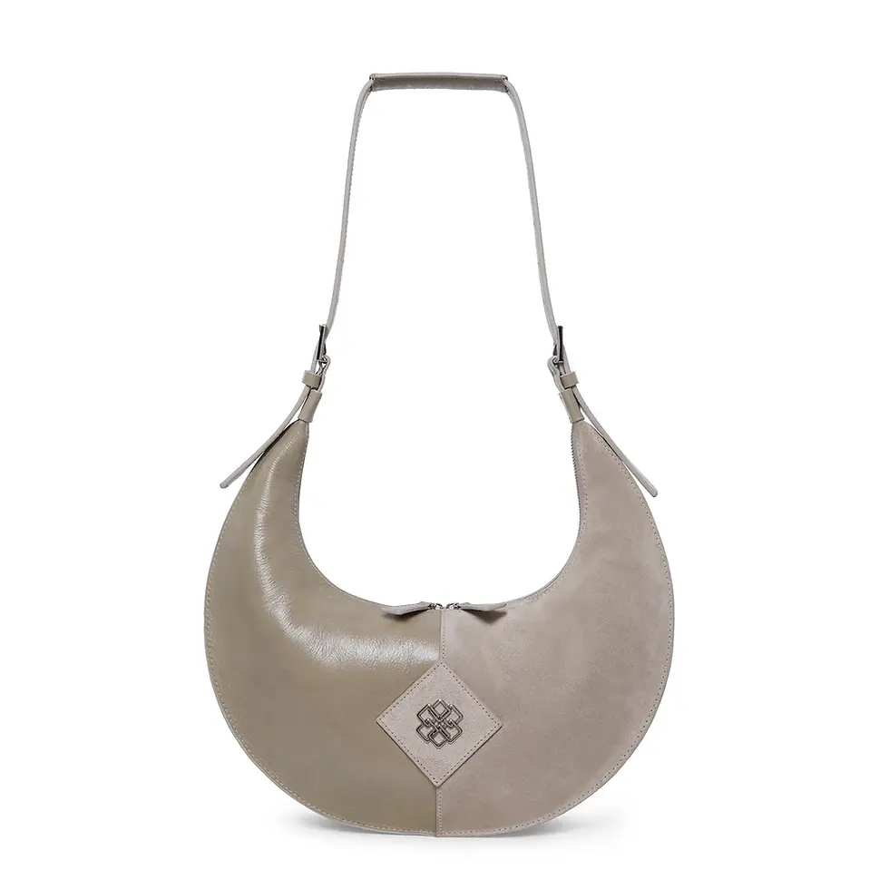 Thumbnail: AIDA HOBO CREAM BEIGE CRINKLE