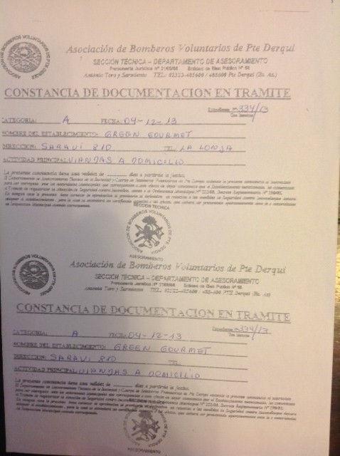 Conforme de bomberos