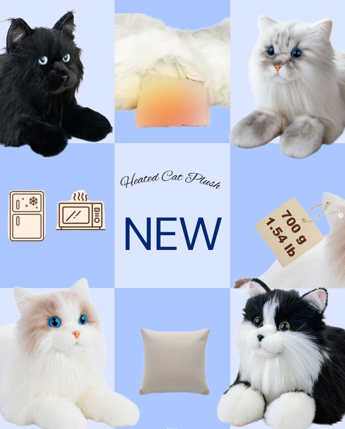 Weighted Heated Lifelike Cats