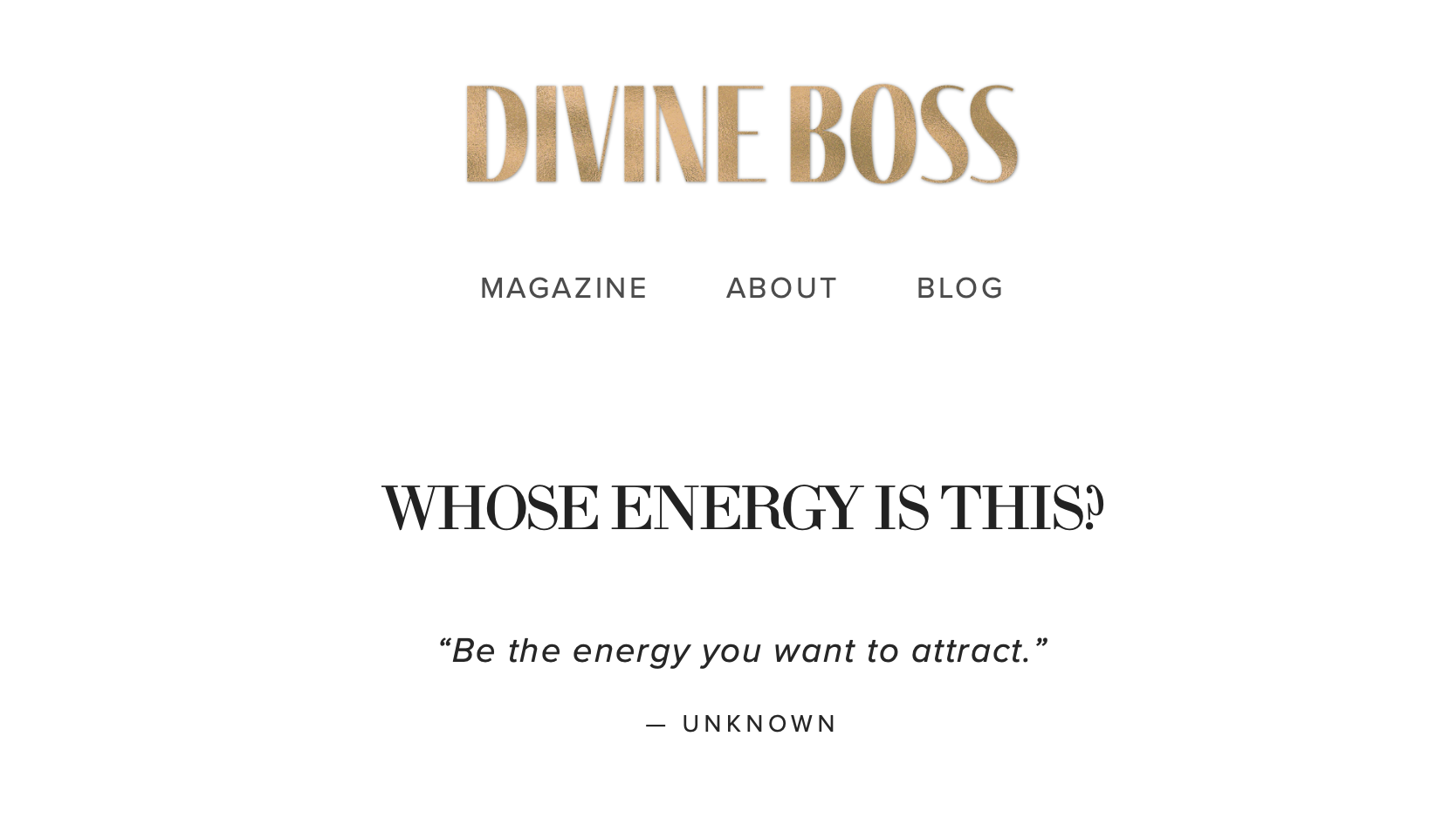 Divine Boss Blog Collaboration