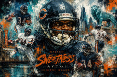 Walter payton, chicago bears, bears, mvp, nfl mvp, nfl, nflplayoffs, superbowl, sweetness, ma of the year, nfl 75th all time, nfl 100 greatest. pro football, hall of fame,