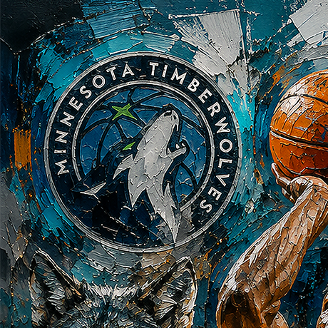 Anthony Edwards, Minnesota Timberwolves, nba, nba art, sports art, painting, minnesota, timberwolves.