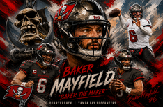 Baker Mayfield
Quarterback
NFL
Tampa Bay Buccaneers
Oklahoma
Heisman Trophy
Passing
Touchdowns
Leadership
Playmaker
Draft Pick
Cleveland Browns
Buccaneers
Football
Offense
Pocket Passer
Competitor
Accuracy
Arm Strength
Mobility
Playoffs
MVP Candidate
Game Manager
Resilience
Captain
Passing Yards
Red Zone
Clutch
Professional Athlete
NFL Quarterback