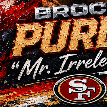 Brock Purdy, san francisco 49ers, 49ers, fortyniners, superbowl, san marcos, california, linebacker, usa today, byu, allpro, nfl art, nfl painting, painting, oil painting.