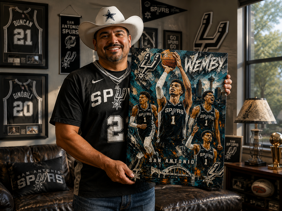 Victor Wembanyama, san antonio, spurs, nba, nbaart, sports art, sports painting, basketball, allstar, jordan