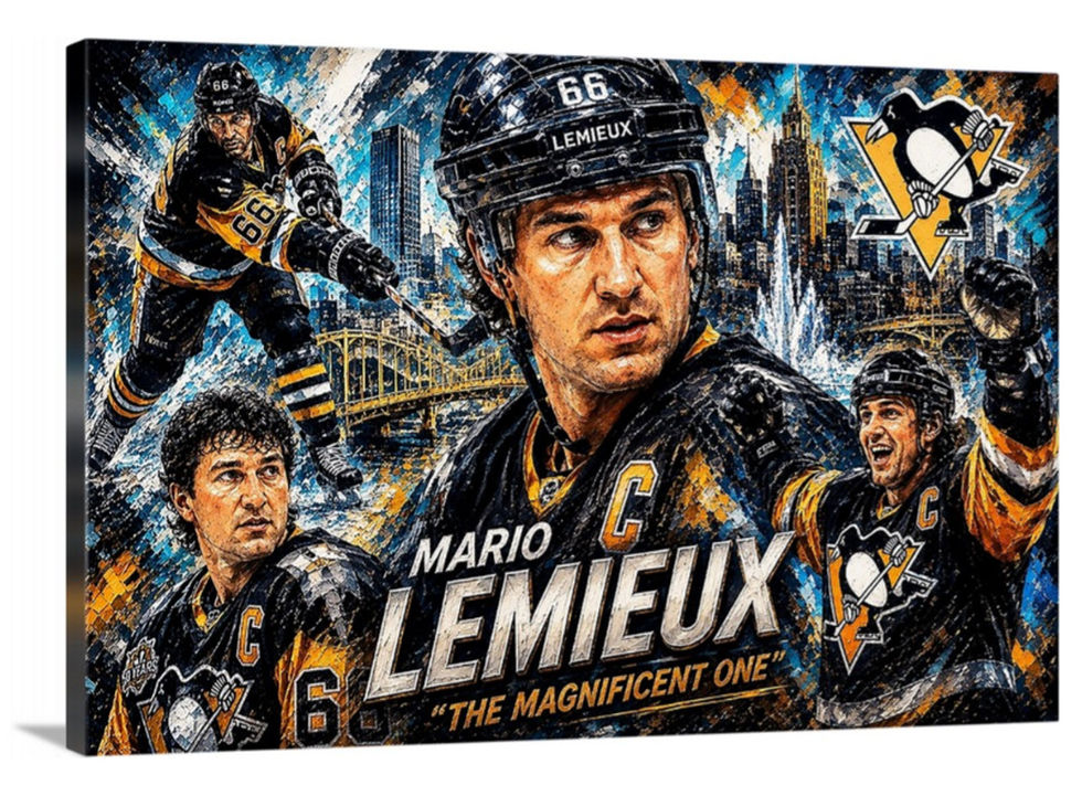 Mario Lemieux, Pittsburg Penguins, Wayne gretzky, LA Kings, New York Rangers, nhl all star, Ontario Canada,Igor Shesterkin, nhl, nhl hockey, nhlallstar, nhlpainting, nhlart, winnipeg jets, jets, goaltender, hockey league, winter olympics,