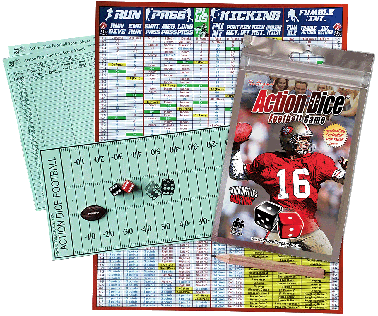 Action Dice Football, 49ers, sanders, nfl, nflstats, nflgame, nflfootball, nflleague, nfldicegame, n