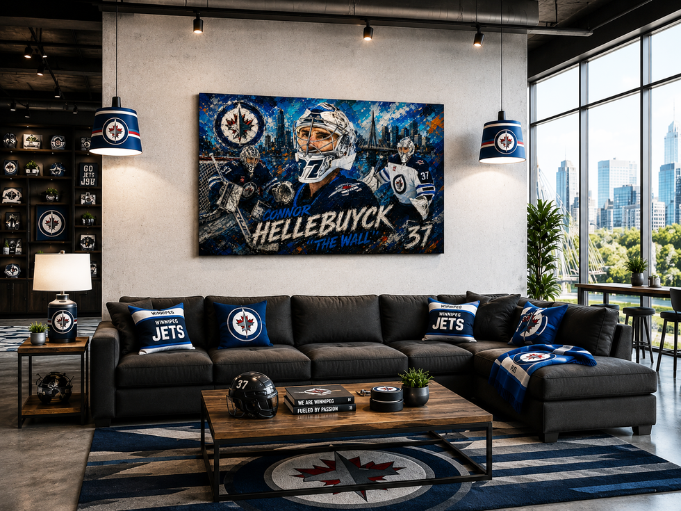 connor hellebuyck, nhl, nhl hockey, nhlallstar, nhlpainting, nhlart, winnipeg jets, jets, goaltender, hockey league, winter olympics,
