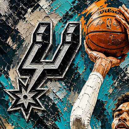 Victor Wembanyama, san antonio, spurs, nba, nbaart, sports art, sports painting, basketball, allstar, jordan