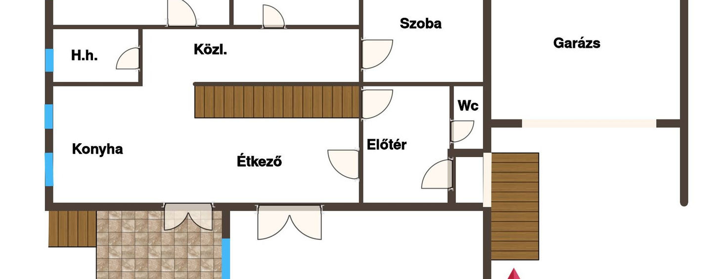 Tágas, részben felújított családi ház Harta központjában