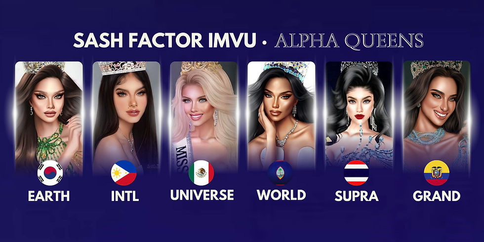 Miss World IMVU is part of Sash Factor IMVU's Alpha Queens