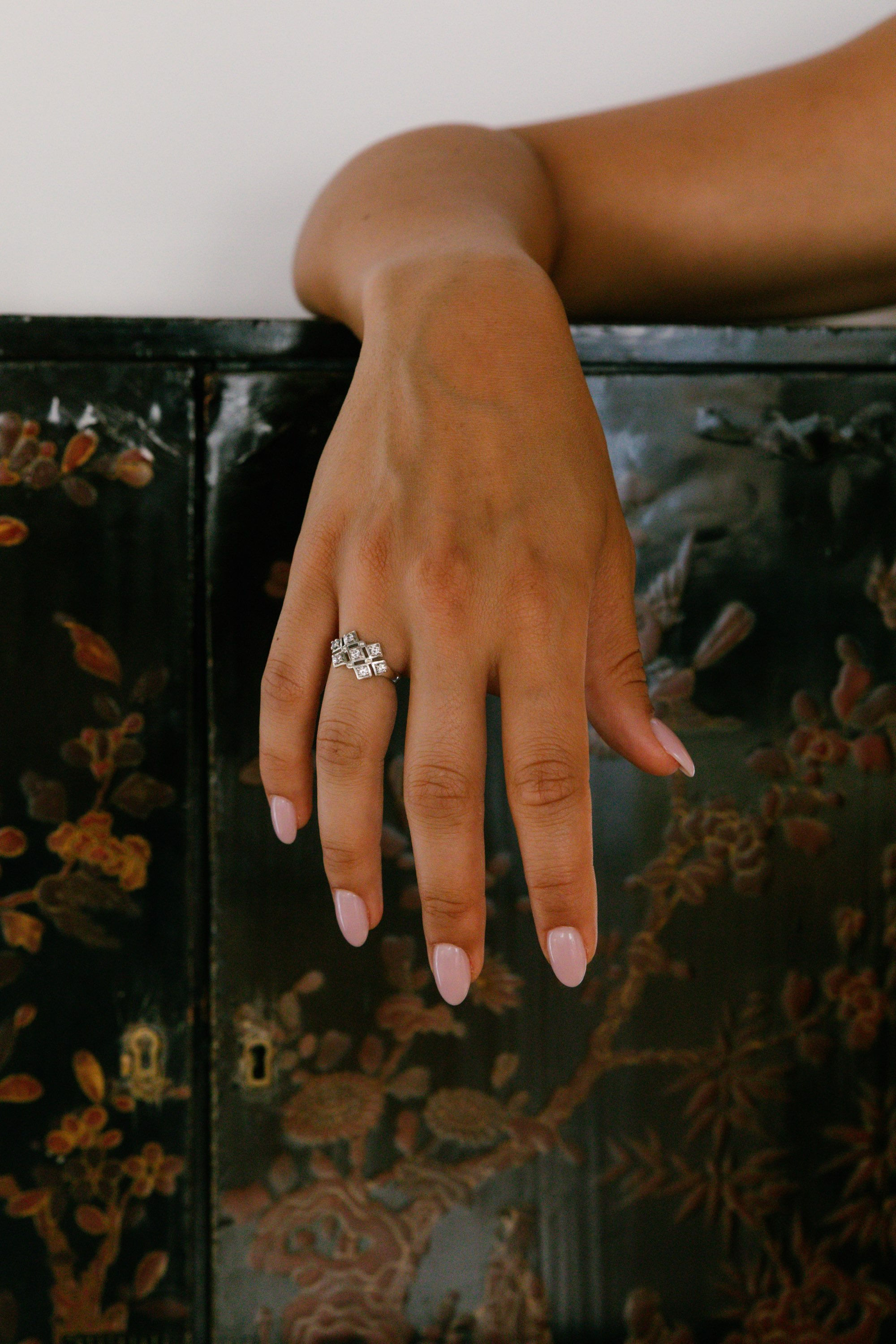 Diamonds and white gold Marie ring