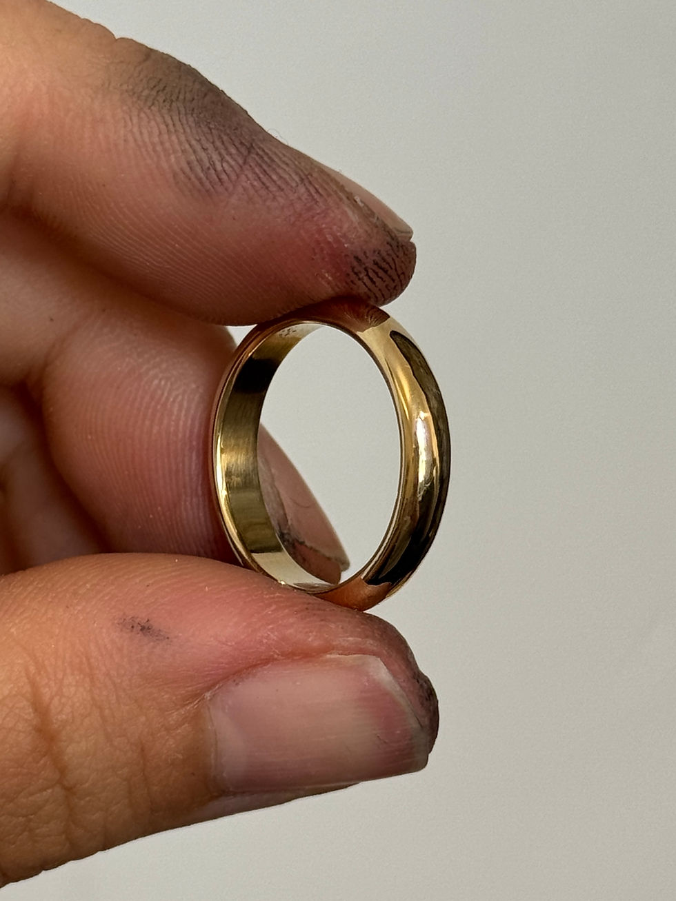 Miniature : Chunky half round wedding ring