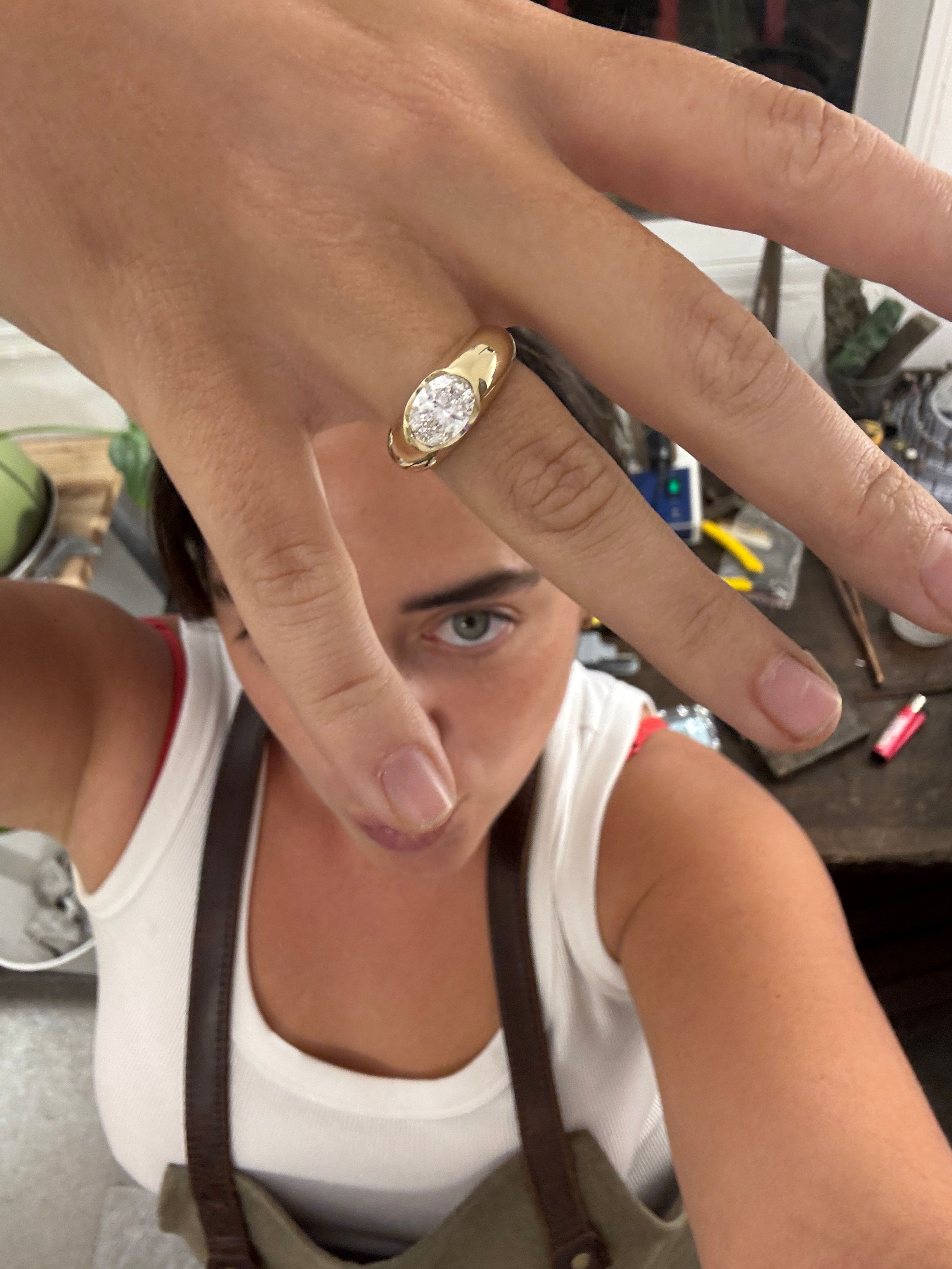 Chunky oval ring