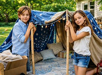 Grayson and Madeline fort