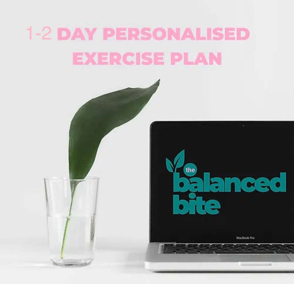 Personalised Exercise Plan (1-2 Day Split)