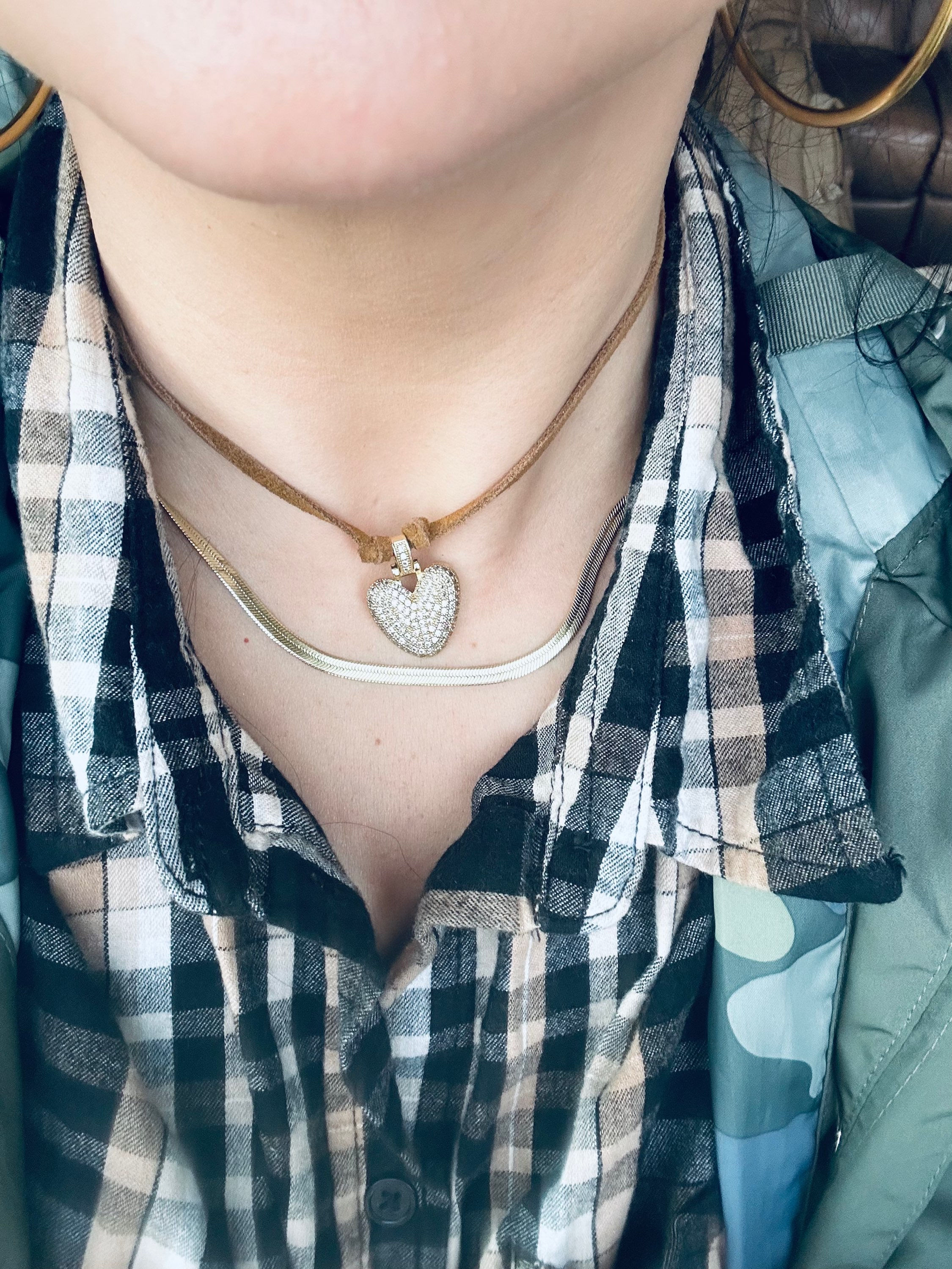 Herringbone adjustable necklace 