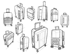 Transparent Suitcase Concept Sketch