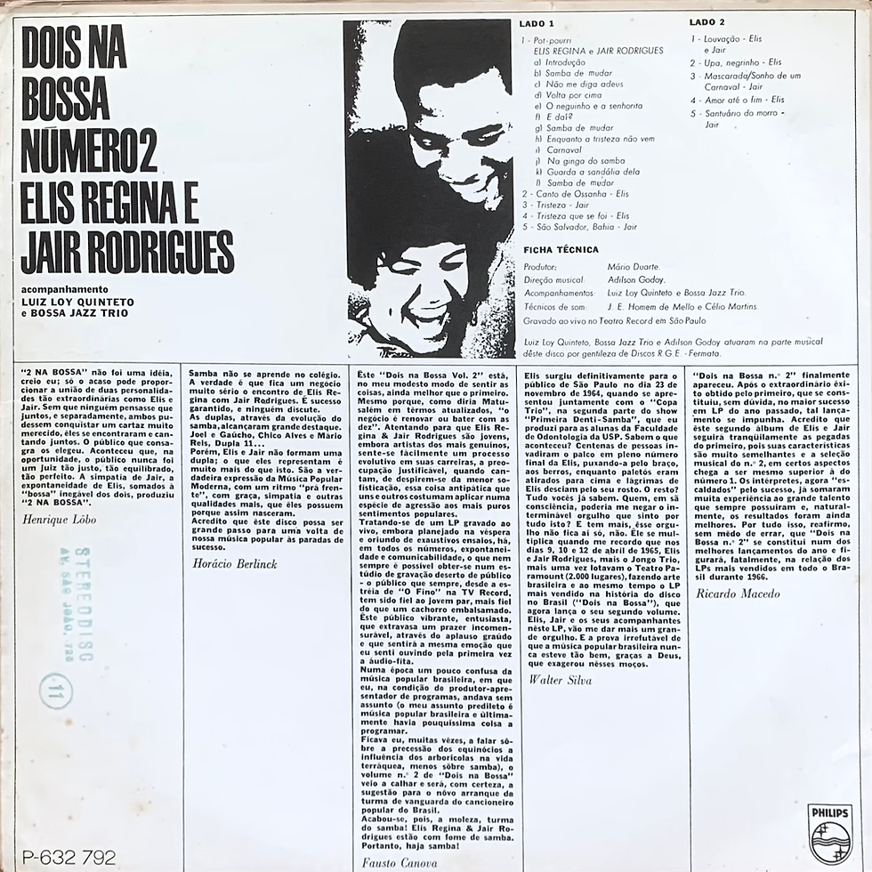 サムネイル： Elis Regina & Jair Rodrigues / Dois Na Bossa Número 2