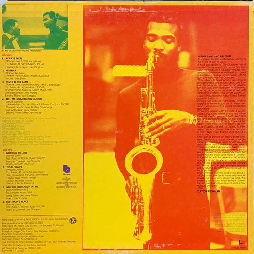 Ronnie Laws & Pressure / Pressure Sensitive | Especial Records