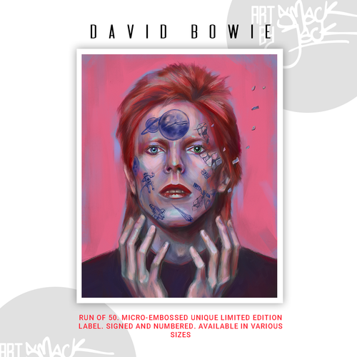 送料無料 いつまで Bowie ARTBYSMACKJACK | 絵画
