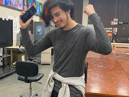 Junior student Eduardo Vazquez going to Access Framingham for Coop to show off his video skills!