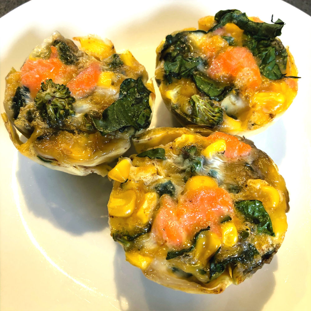 Salmon & Spinach Egg Frittata Muffins