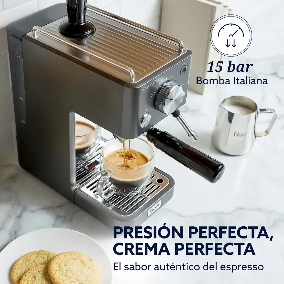 Miniatura: Oster Cafetera Espresso Perfect Brew Compacta, de 15 bar.