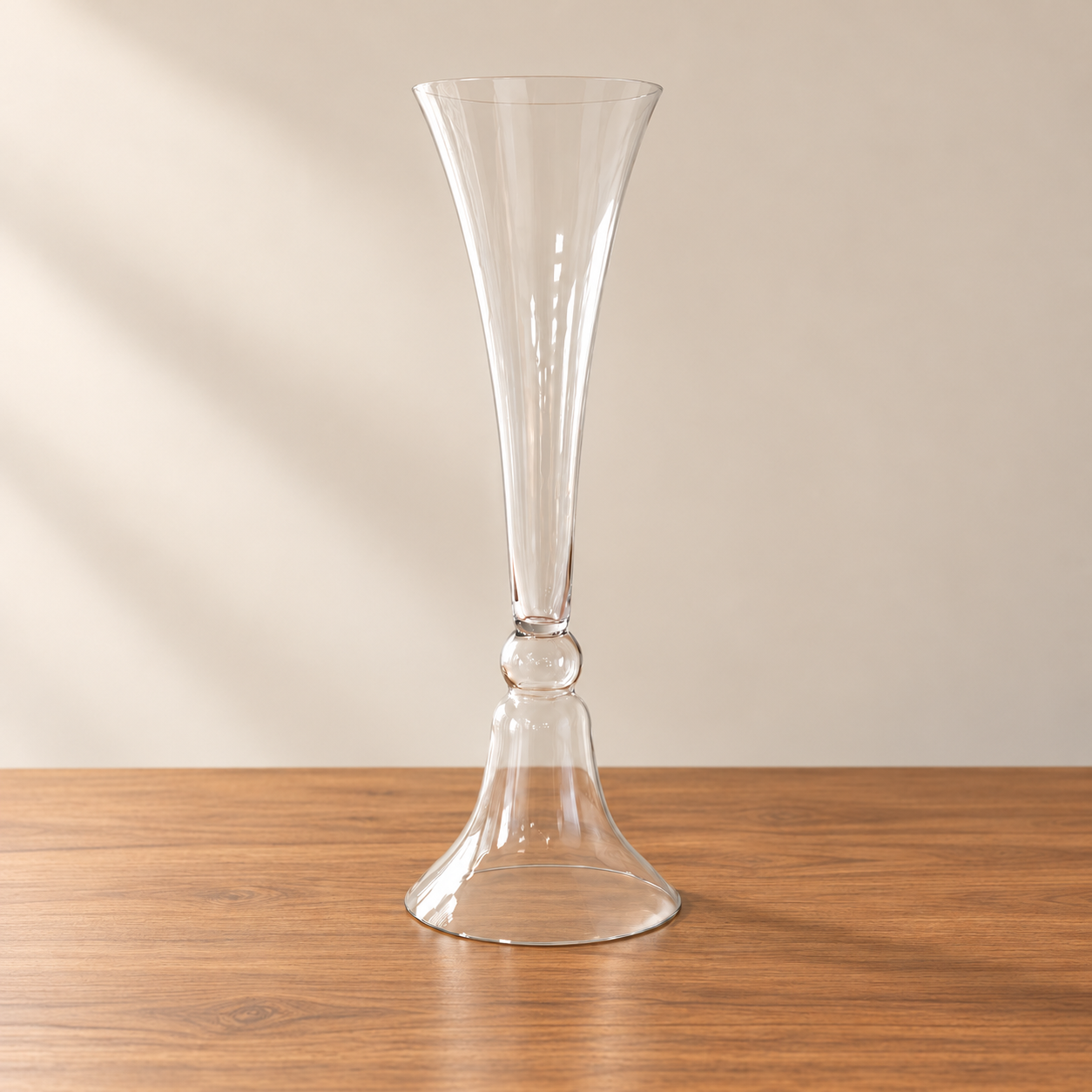 Vase haut en verre transparent pour centre de table, 80 cm