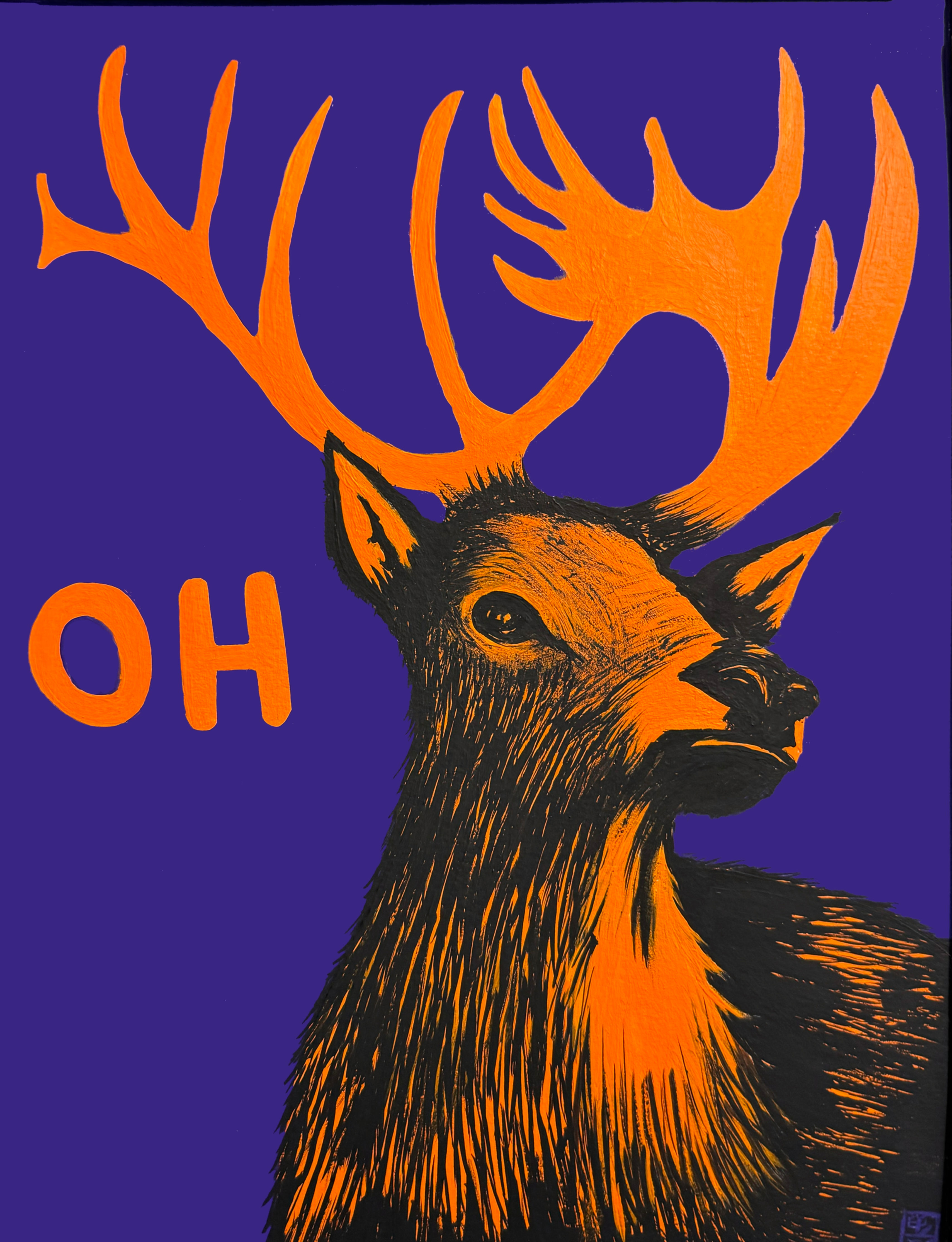 Deer | 9x12” Acrylic on Paper