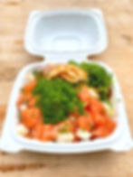 Fresh jalapeno salmon poke bowl