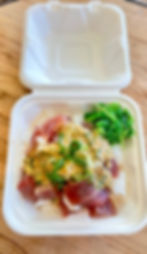 Ginger Scallion Miso ahi poke bowl