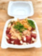 Spicy mayo ahi poke bowl