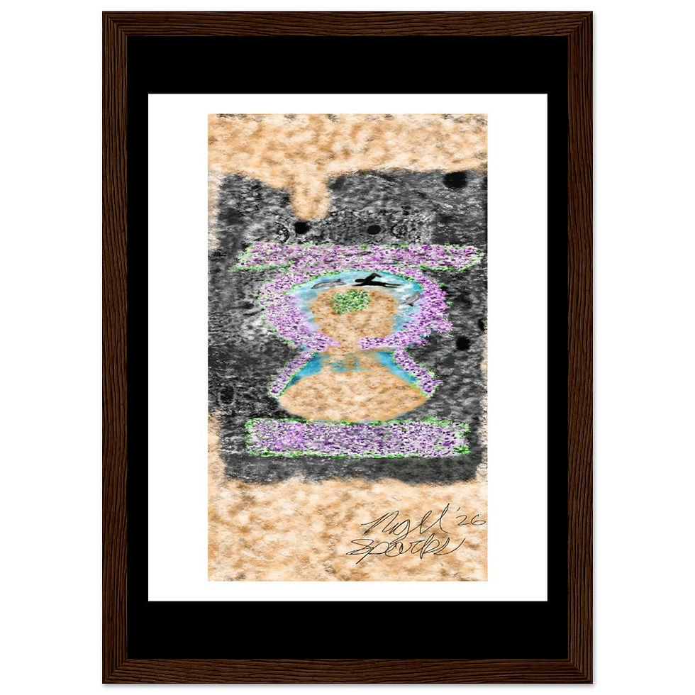 Thumbnail: "Lunar Oasis" Digital Illustration (Framed Poster)