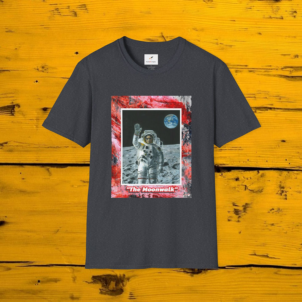 Thumbnail: "The Moonwalk" T-Shirt with Abstract Background