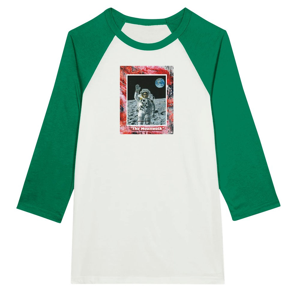 Thumbnail: Michael Jackson Unisex 3/4 Sleeve Raglan T-shirt ("The Moonwalk")