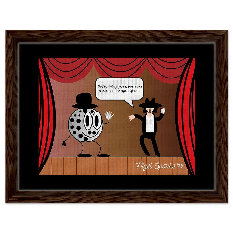 Thumbnail: Michael Jackson Framed Canvas Print ("Moon, Walk, and Shine")