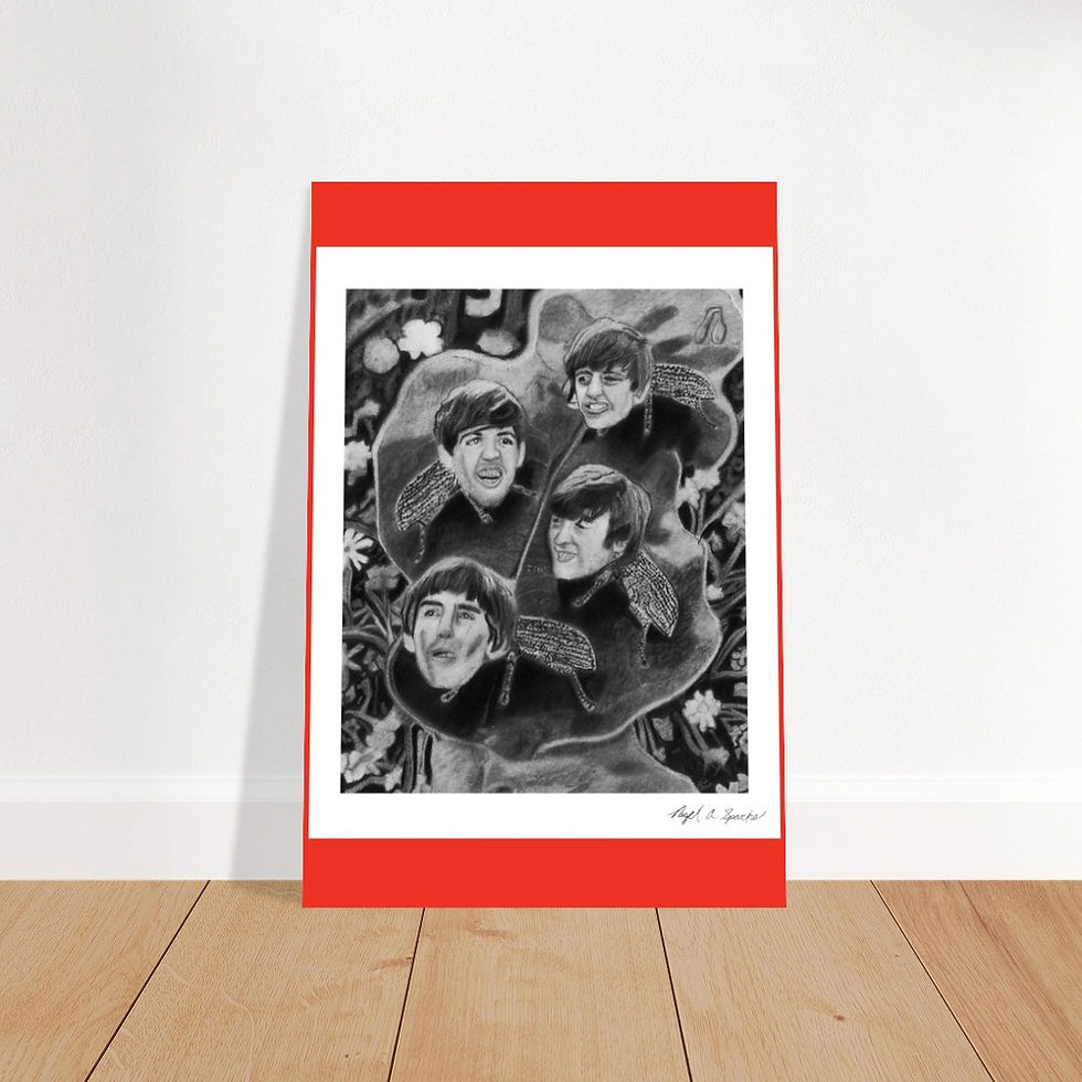 Thumbnail: "The Beatles" Drawing Print (Metal Aluminum)