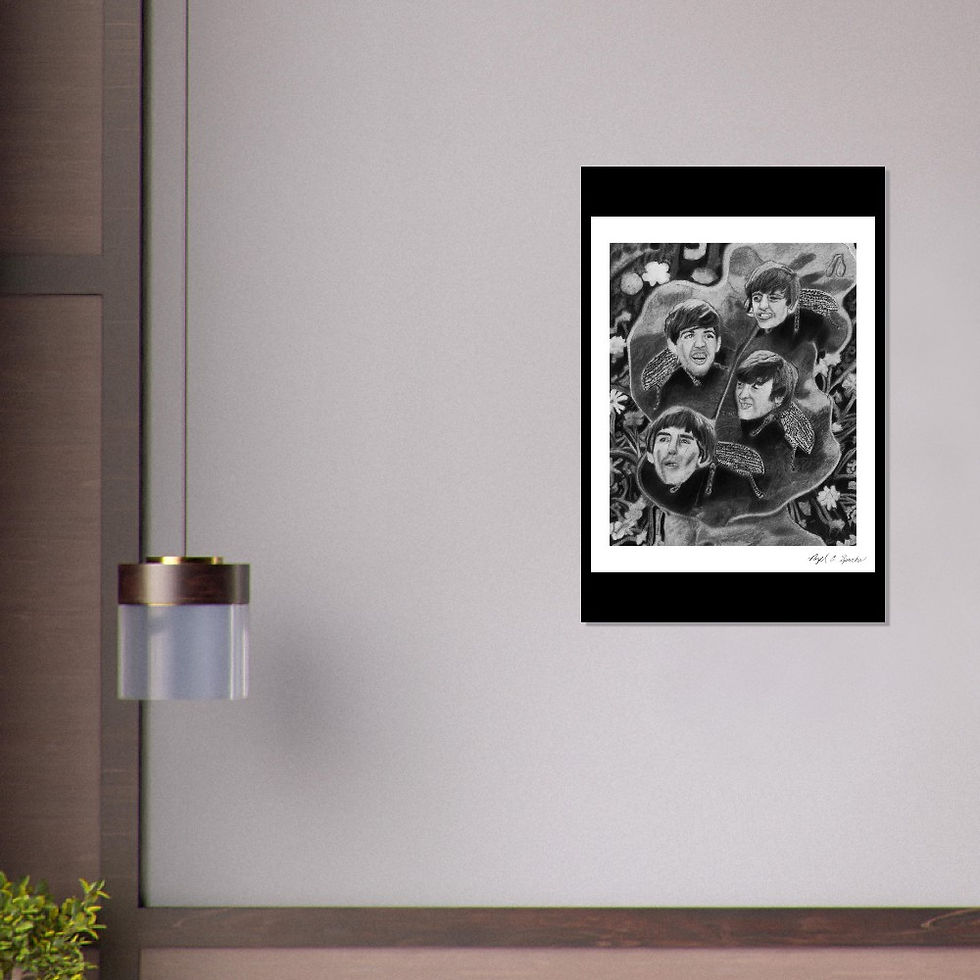 Thumbnail: "The Beatles" Drawing Print (Metal Aluminum)