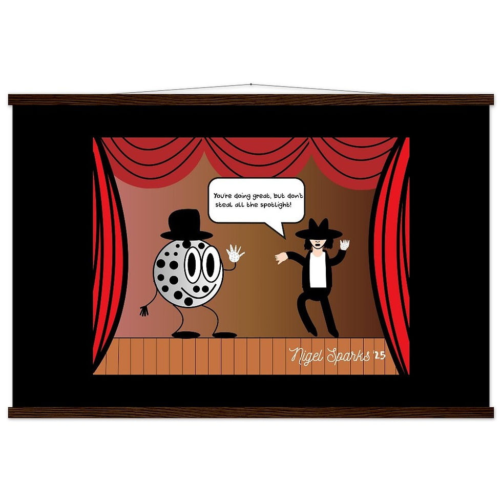 Thumbnail: Michael Jackson Poster with Hanger ("Moon, Walk, and Shine")