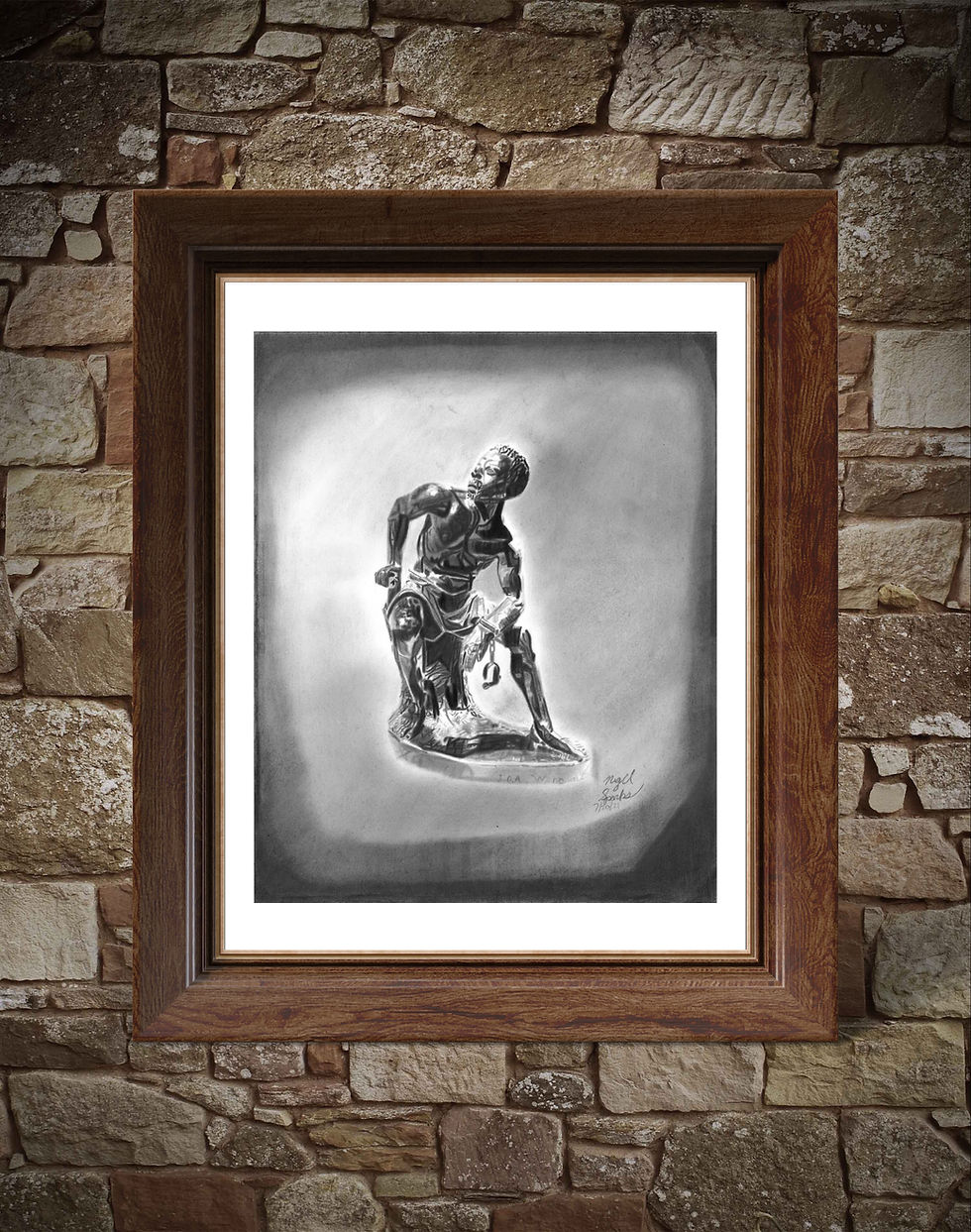 Thumbnail: "The Freedman" Graphite Drawing Print (Downloadable File)