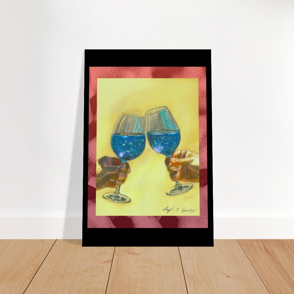 "Glass Half Full"- Unframed Outer Space Drawing Print