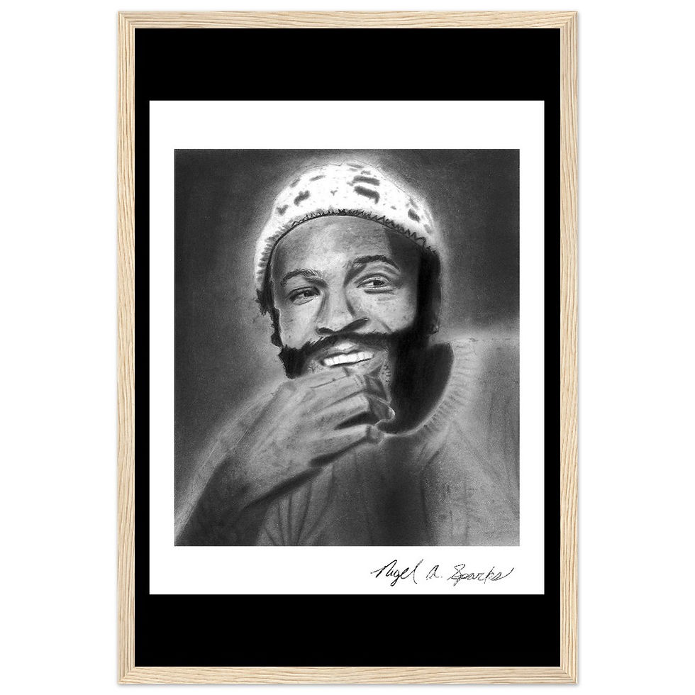 Thumbnail: Marvin Gaye Framed Drawing Print