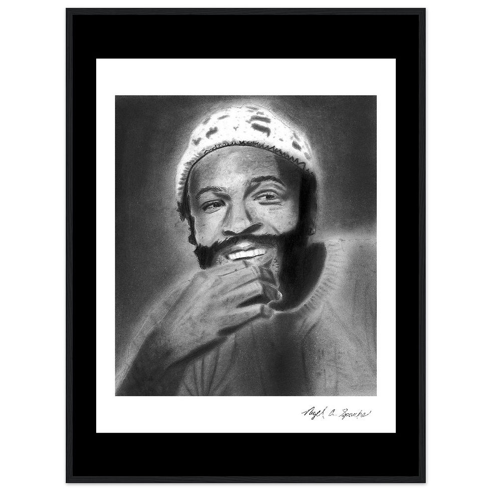 Thumbnail: Marvin Gaye Framed Drawing Print