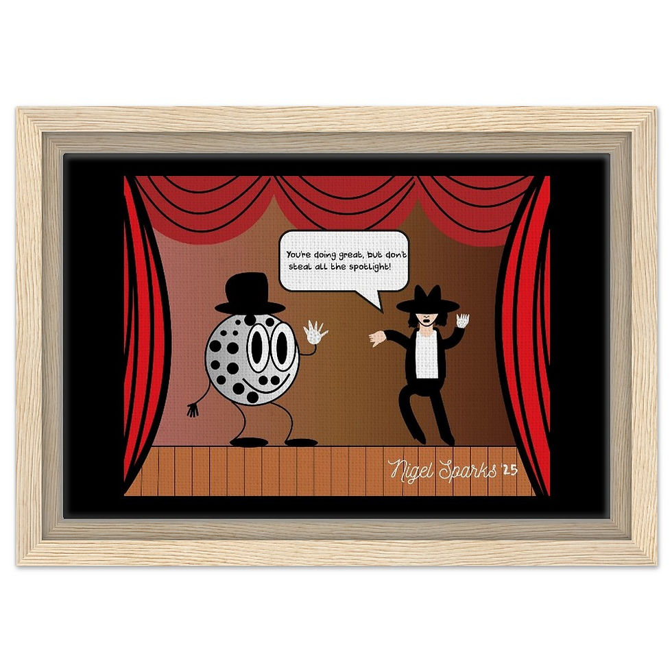 Thumbnail: Michael Jackson Framed Canvas Print ("Moon, Walk, and Shine")