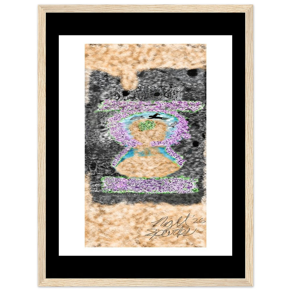 Thumbnail: "Lunar Oasis" Digital Illustration (Framed Poster)
