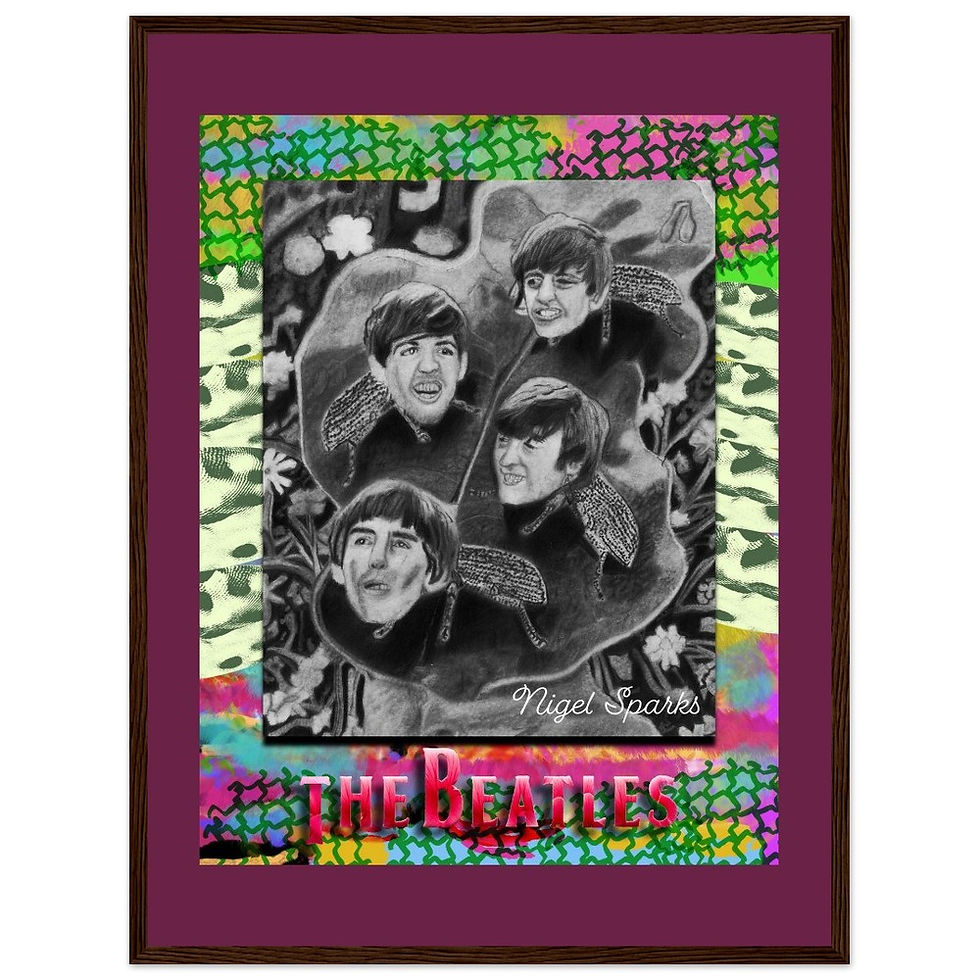 Thumbnail: The Beatles Art Inspired Poster (Wooden Frame)