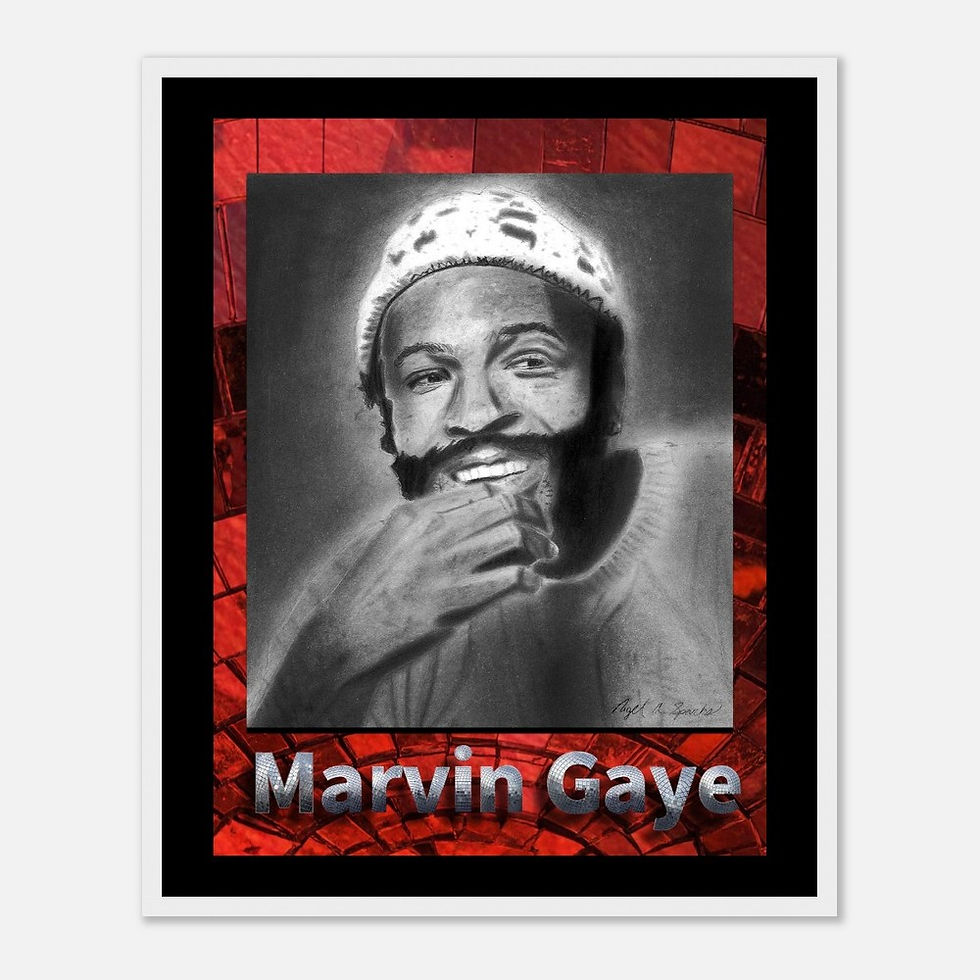 Thumbnail: Marvin Gaye Framed Drawing Print