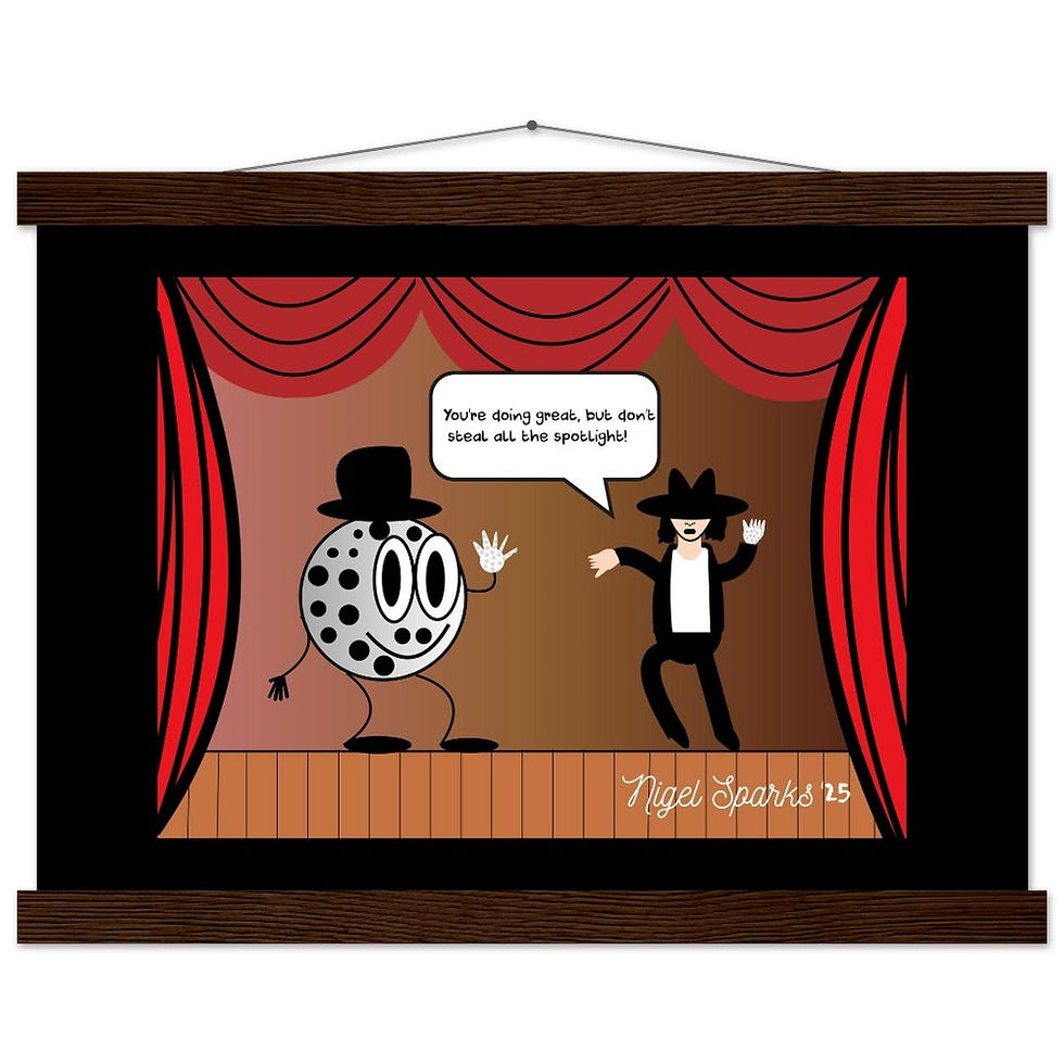 Thumbnail: Michael Jackson Poster with Hanger ("Moon, Walk, and Shine")